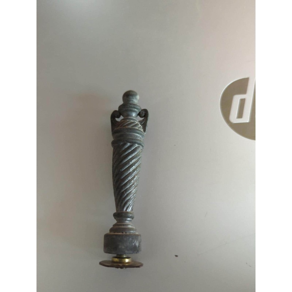 Vintage Lamp Finial Toppet Cast Metal Unique